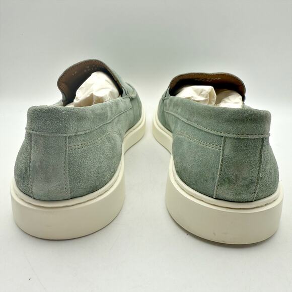 Allen Edmonds Mens Hayes Venetian Oxfords US 12 D Sage Green Suede GUC - Picture 9 of 15